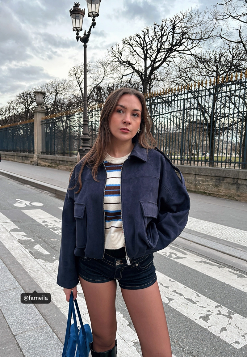 Куртка-баллон из искусственной замши