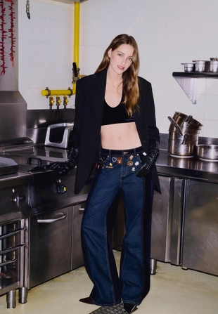 Стеганая куртка-бомбер из искусственной кожи- Заказать в России