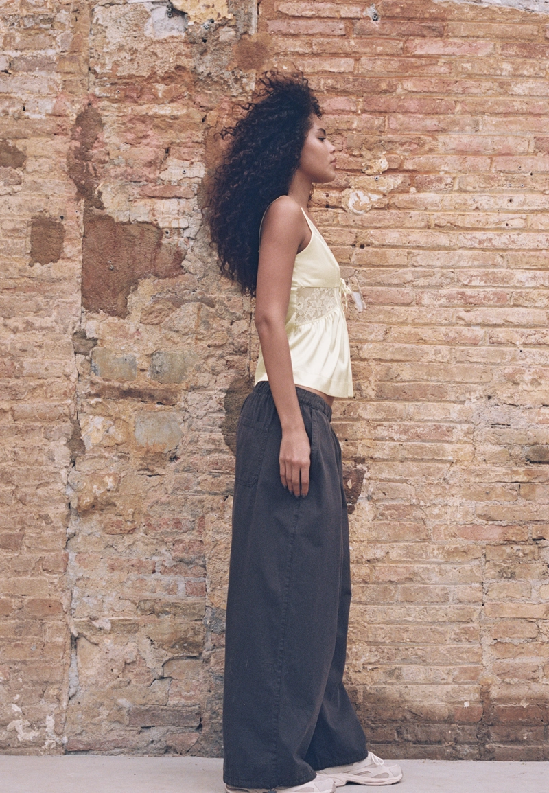 Брюки Barrel из поплина со стопперами