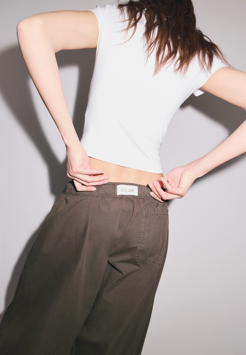 Брюки Barrel из поплина со стопперами