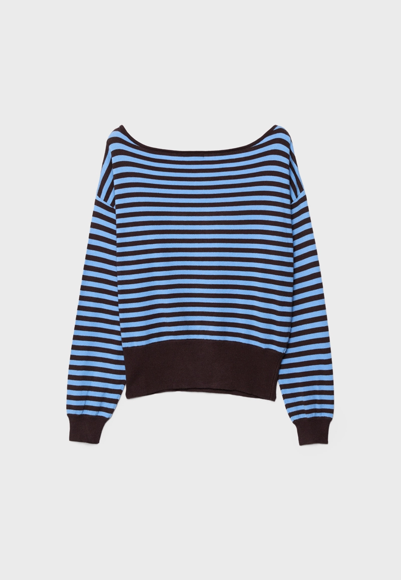 Асимметричный трикотажный свитер