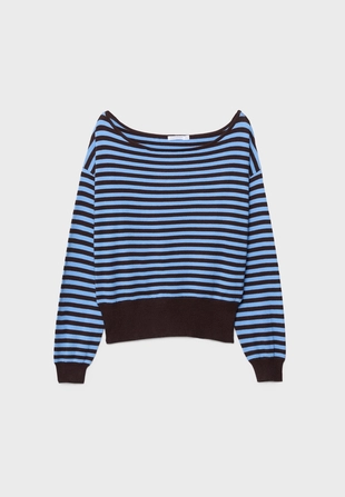 Асимметричный трикотажный свитер- Заказать в России