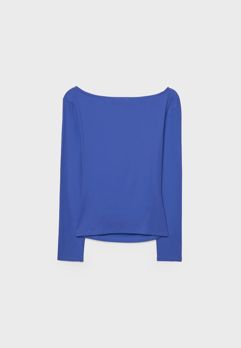 Футболка с длинными рукавами и сборками