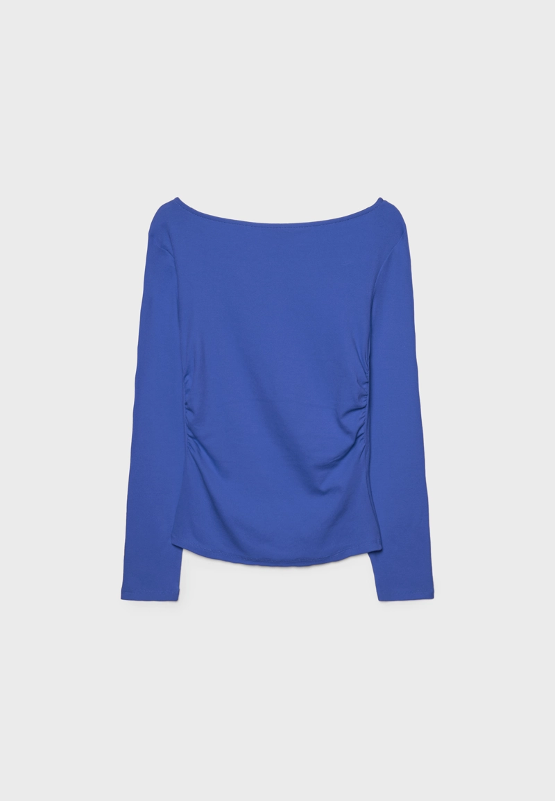 Футболка с длинными рукавами и сборками