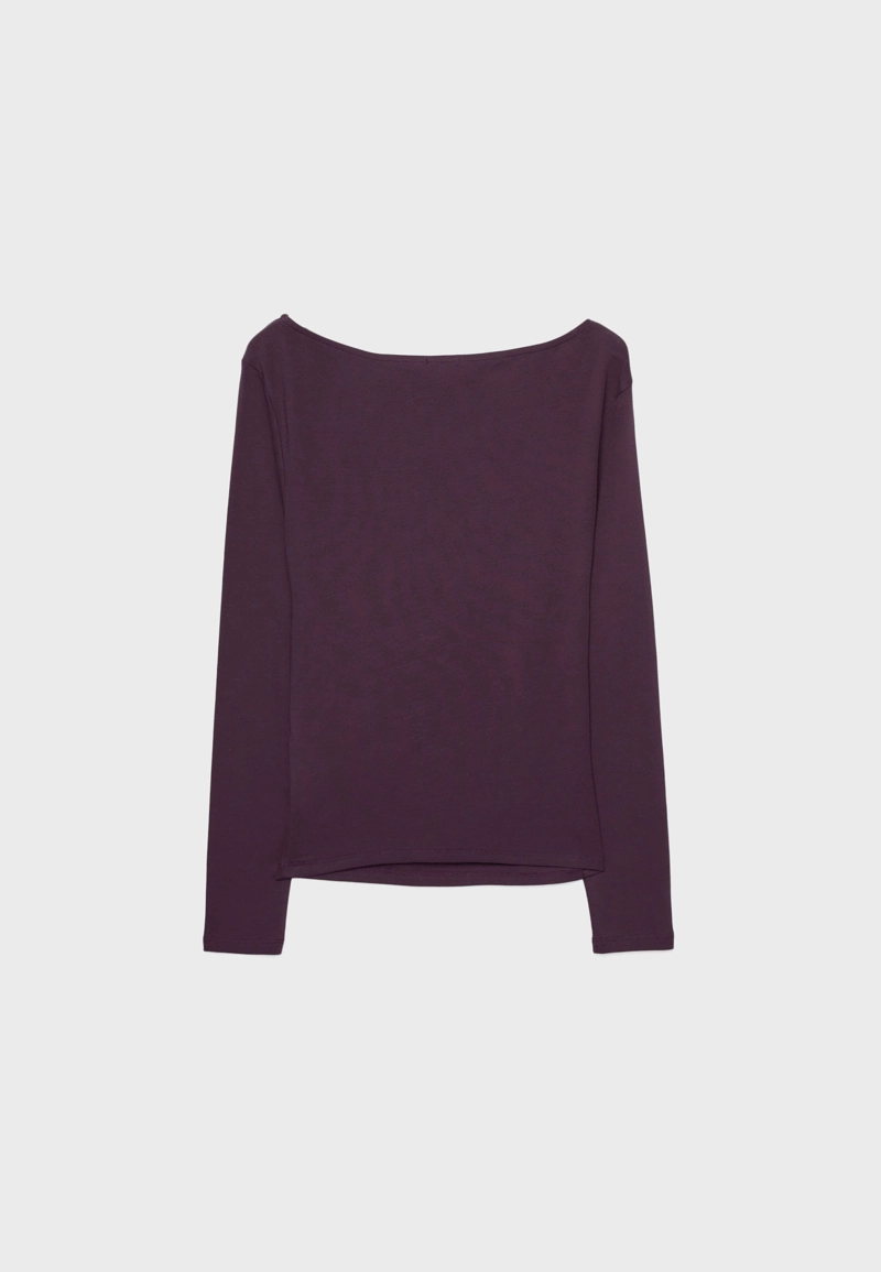 Футболка с длинными рукавами и сборками