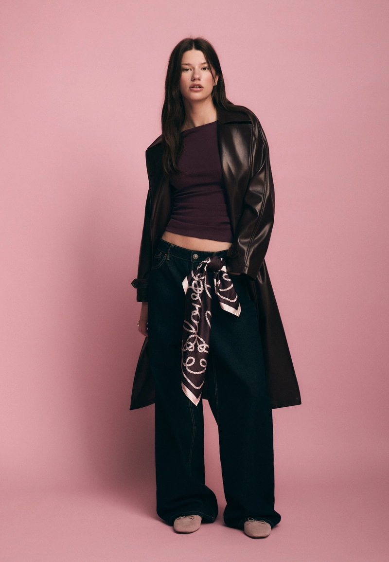 Футболка с длинными рукавами и сборками