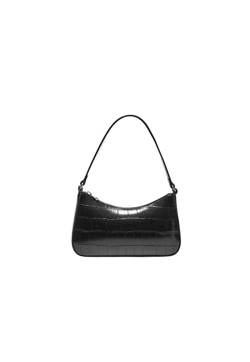 Сумка на плечо с цепочкой и тиснением под крокодиловую кожу