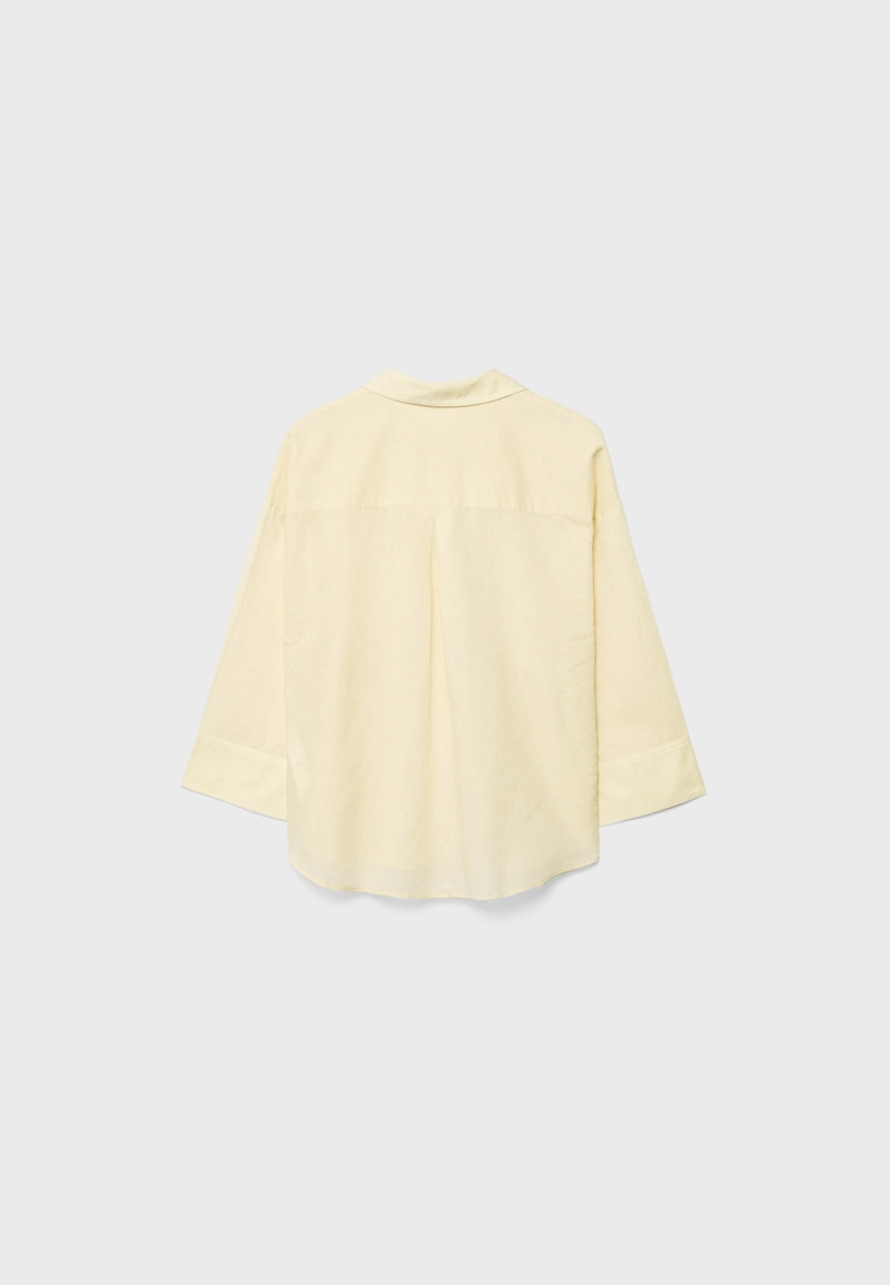 Рубашка с рукавом в стиле кимоно, эффект льна