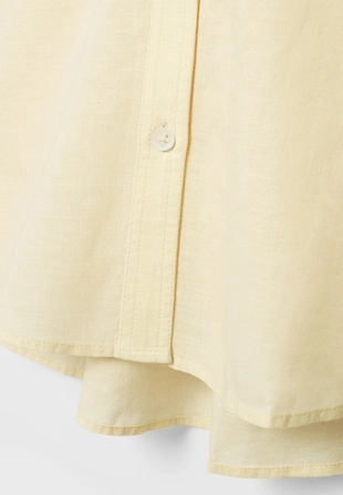 Рубашка с рукавом в стиле кимоно, эффект льна- Заказать в России