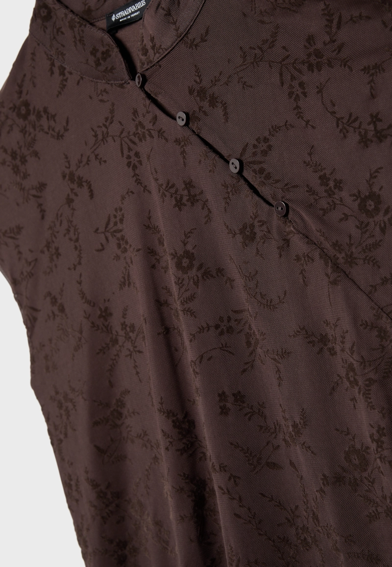 Флокированная футболка в стиле ципао