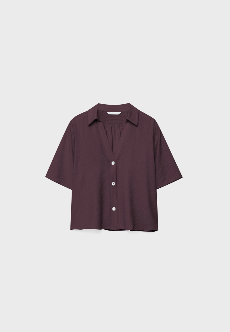 Рубашка свободного кроя на пуговицах