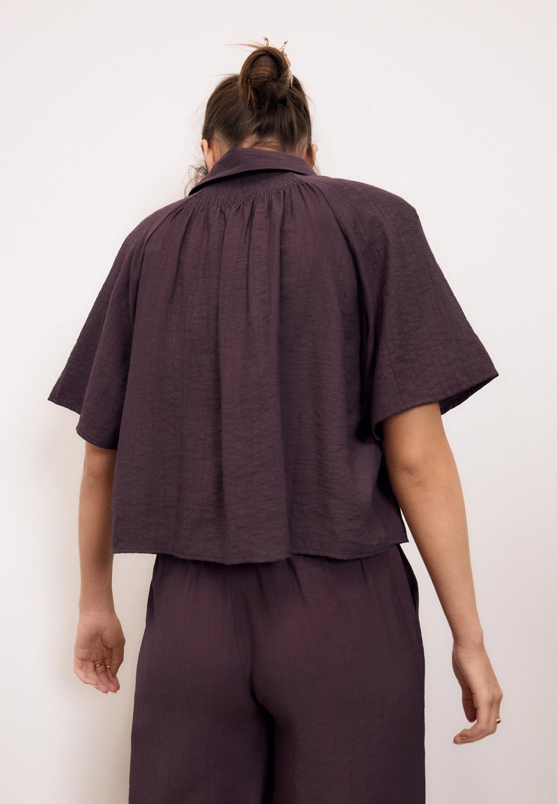 Рубашка свободного кроя на пуговицах