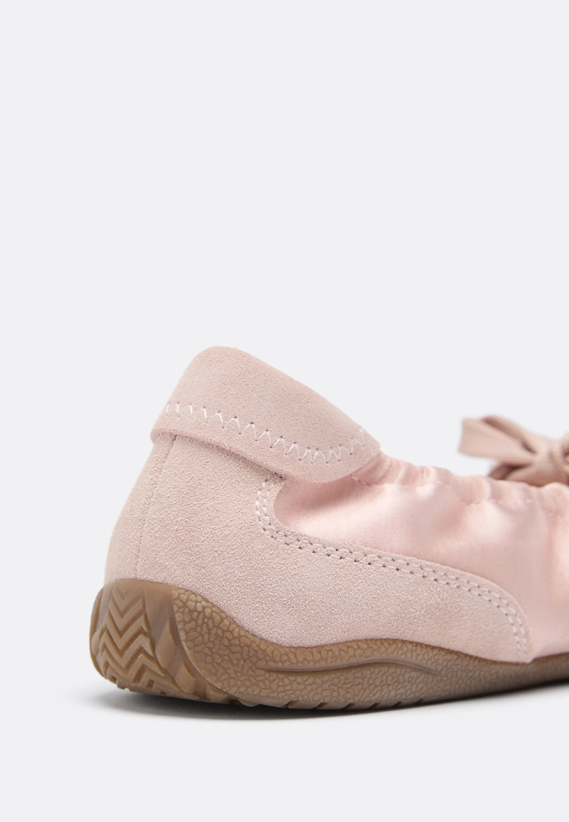 Спортивные балетки с кожаными деталями