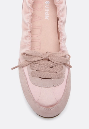 Спортивные балетки с кожаными деталями- Заказать в России