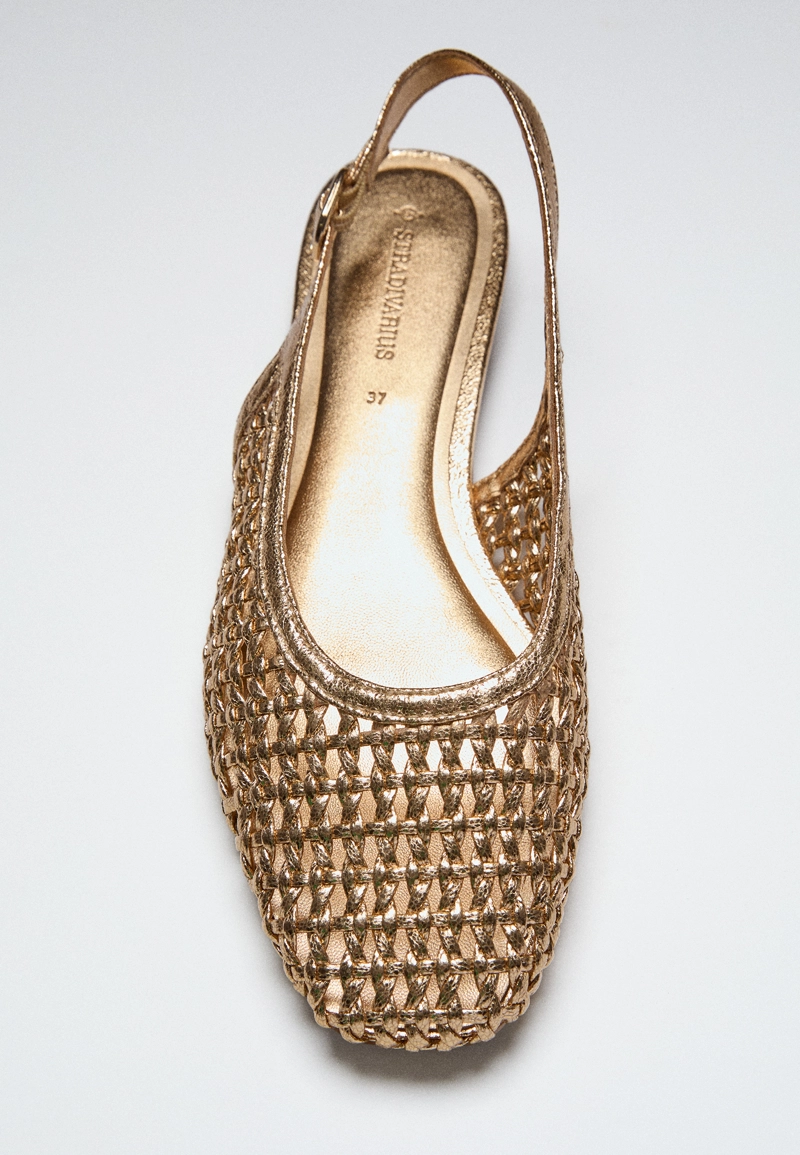 Плетеные эспадрильи без задника