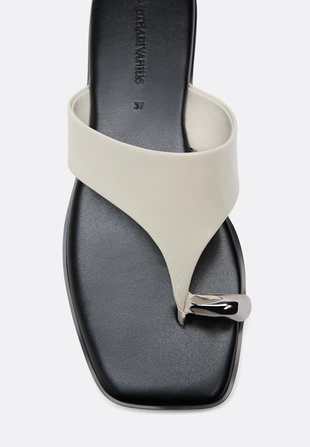 Шлепанцы с металлическим элементом- Заказать в России