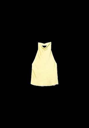 Атласный топ с горловиной халтер- Заказать в России