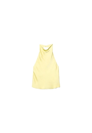 Атласный топ с горловиной халтер- Заказать в России