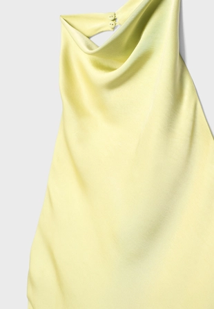 Атласный топ с горловиной халтер- Заказать в России