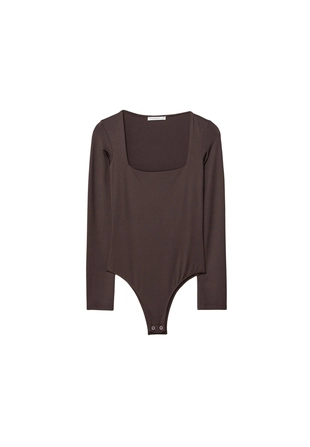 Боди из полиамида с квадратным вырезом- Заказать в России