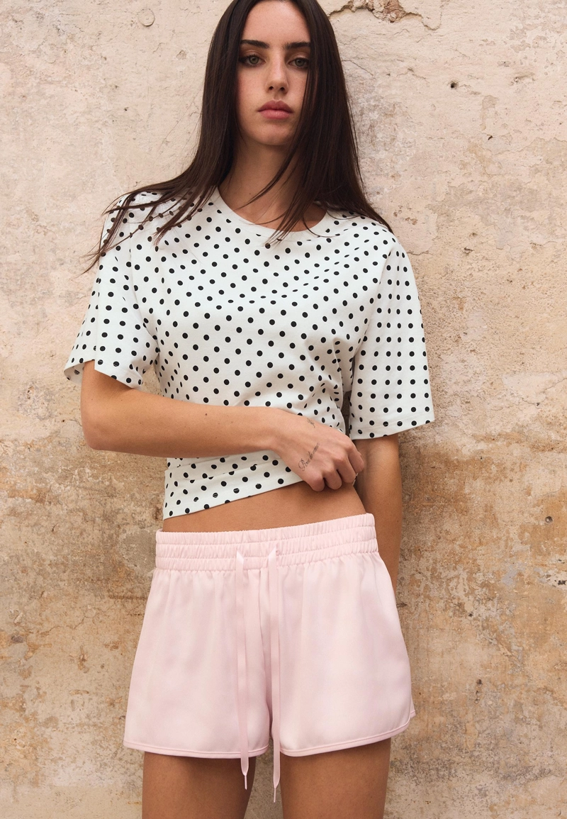 Мини-шорты из сатина