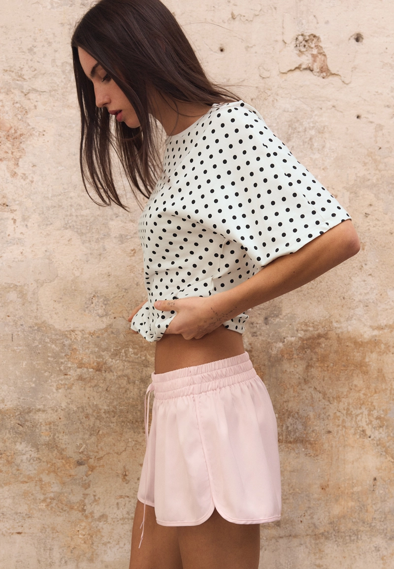 Мини-шорты из сатина