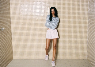 Мини-шорты из сатина- Заказать в России