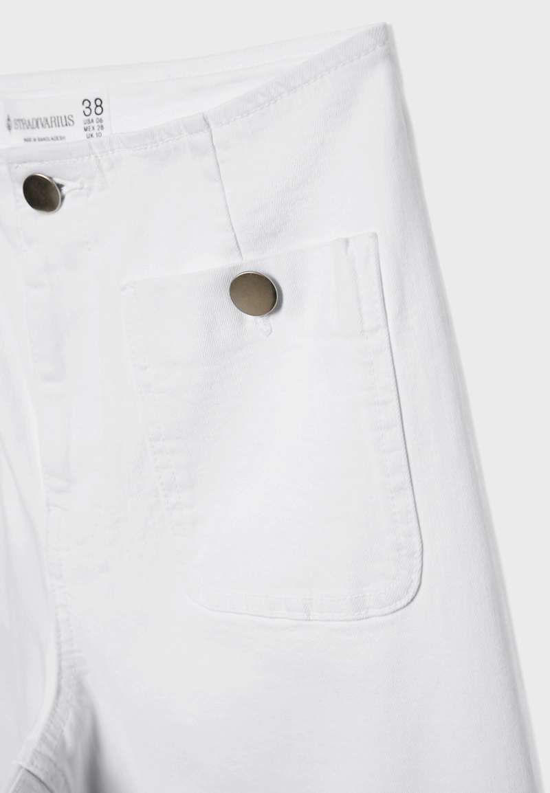 D77 Брюки в минималистичном стиле с карманами