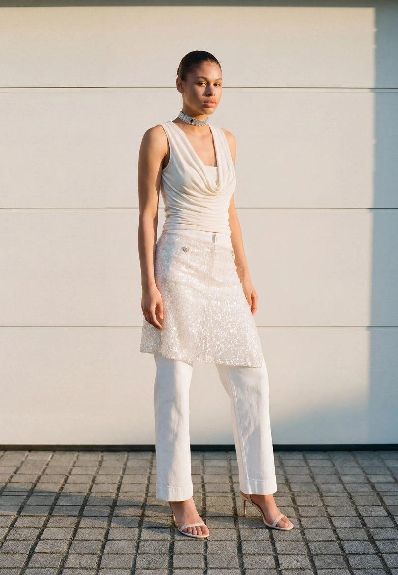 D77 Брюки в минималистичном стиле с карманами