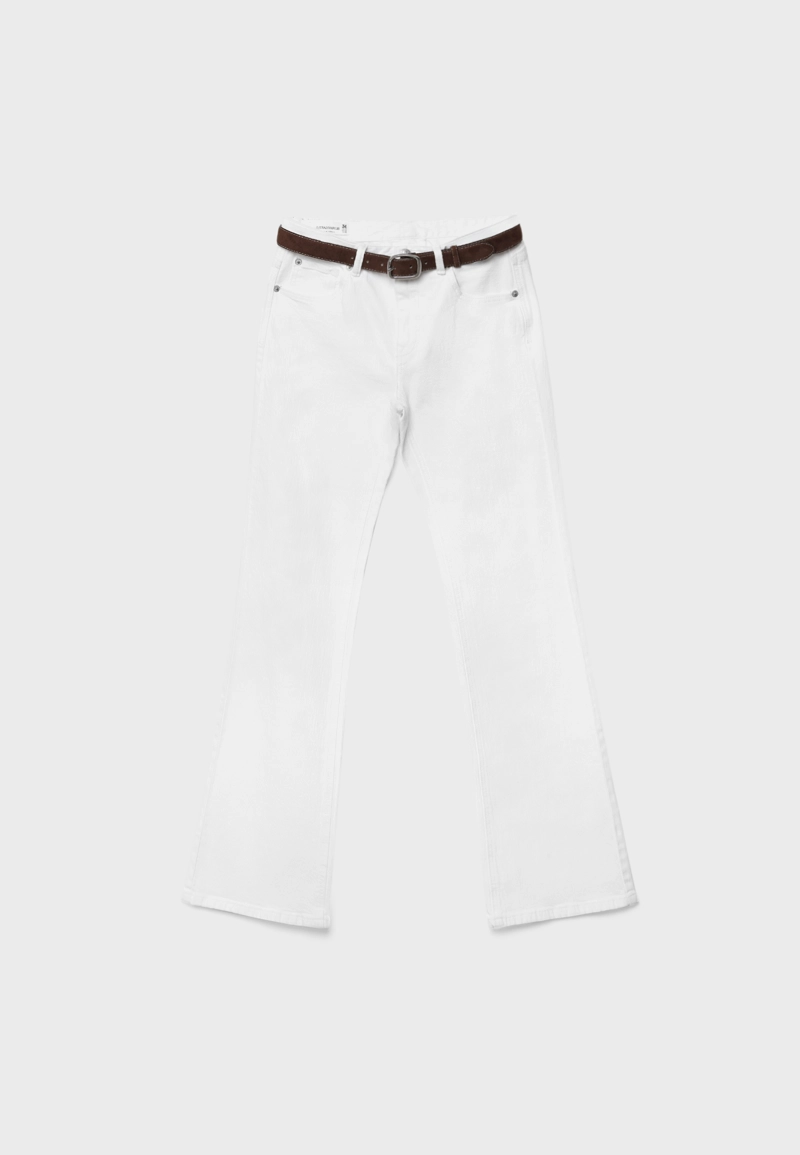 Расклешенные джинсы D68 с поясом