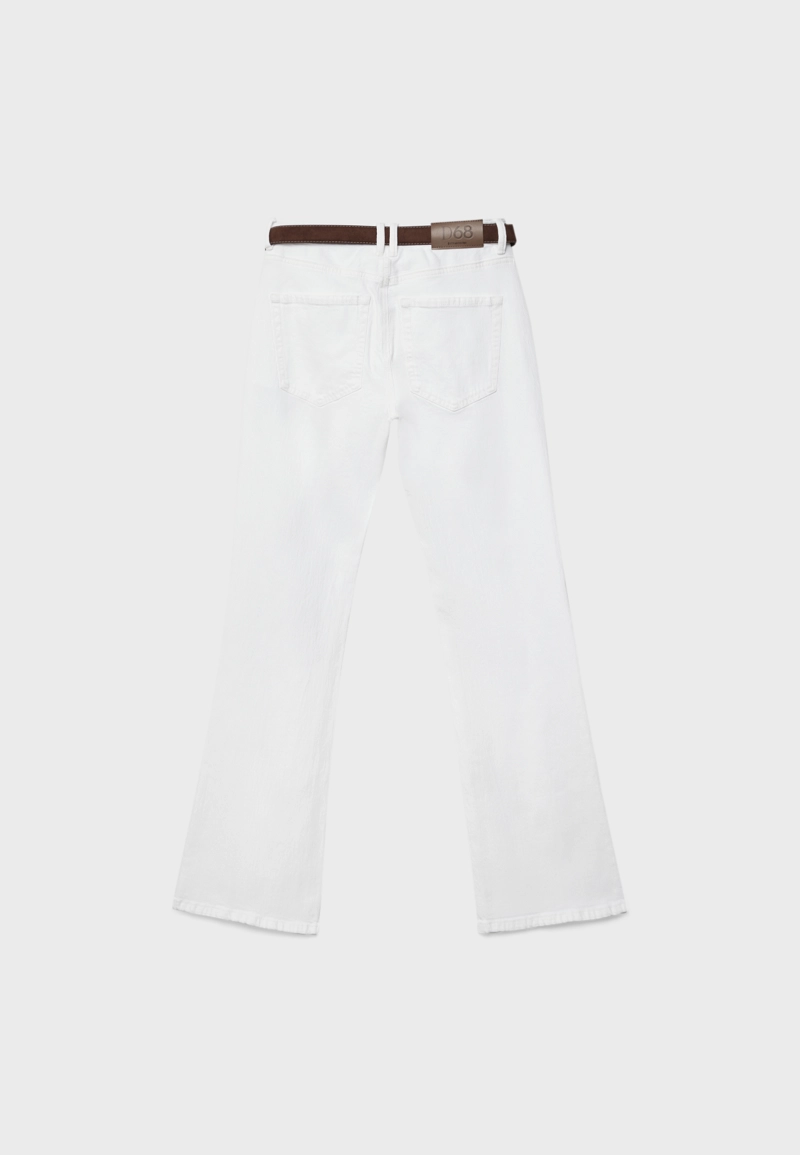 Расклешенные джинсы D68 с поясом