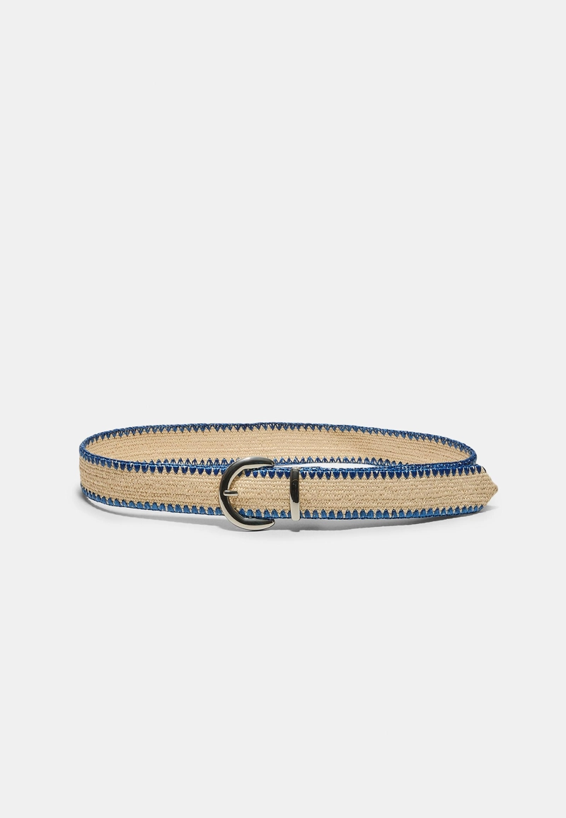 Ремень из рафии с отстрочкой