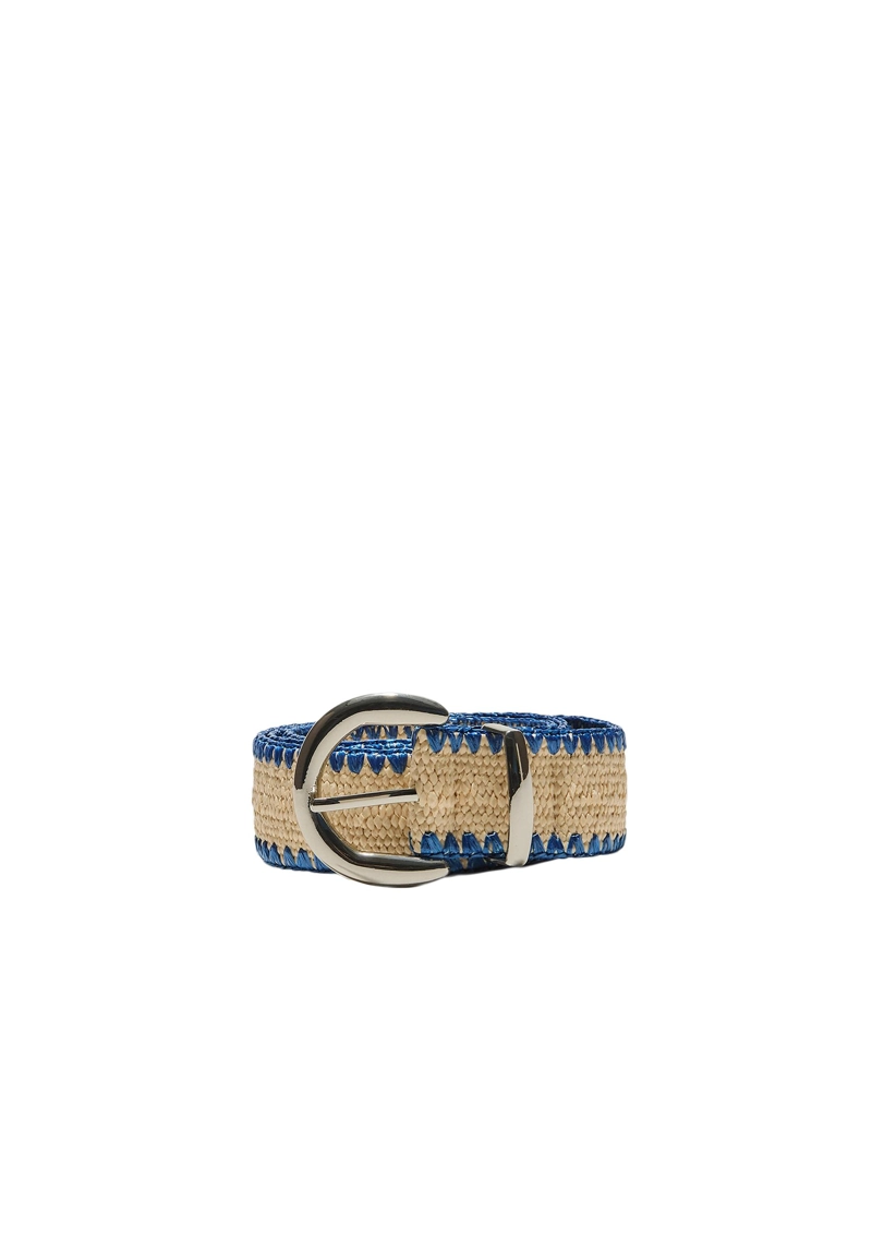 Ремень из рафии с отстрочкой