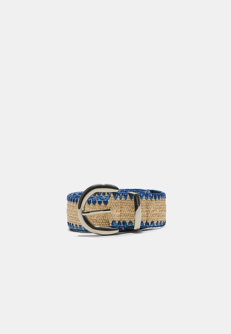 Ремень из рафии с отстрочкой