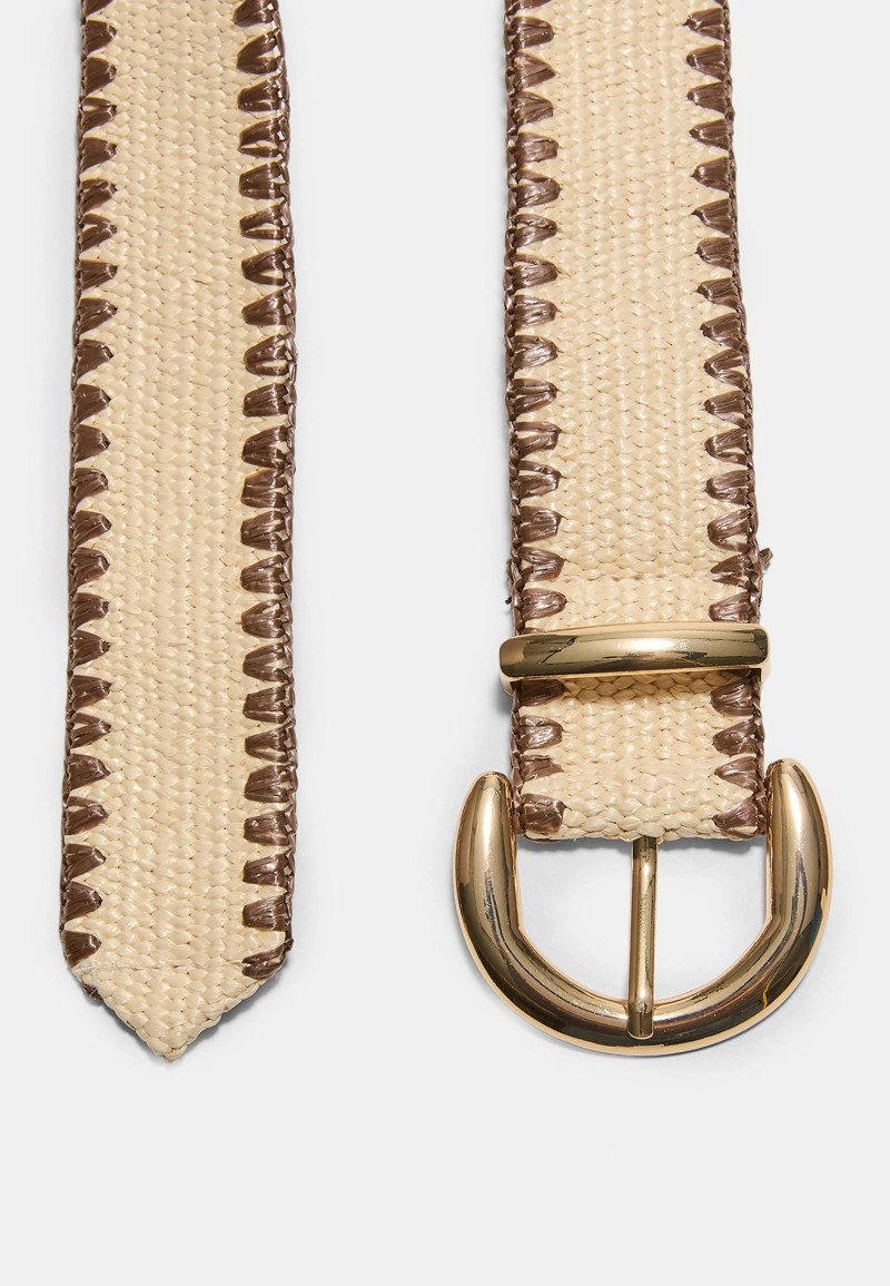 Ремень из рафии с отстрочкой