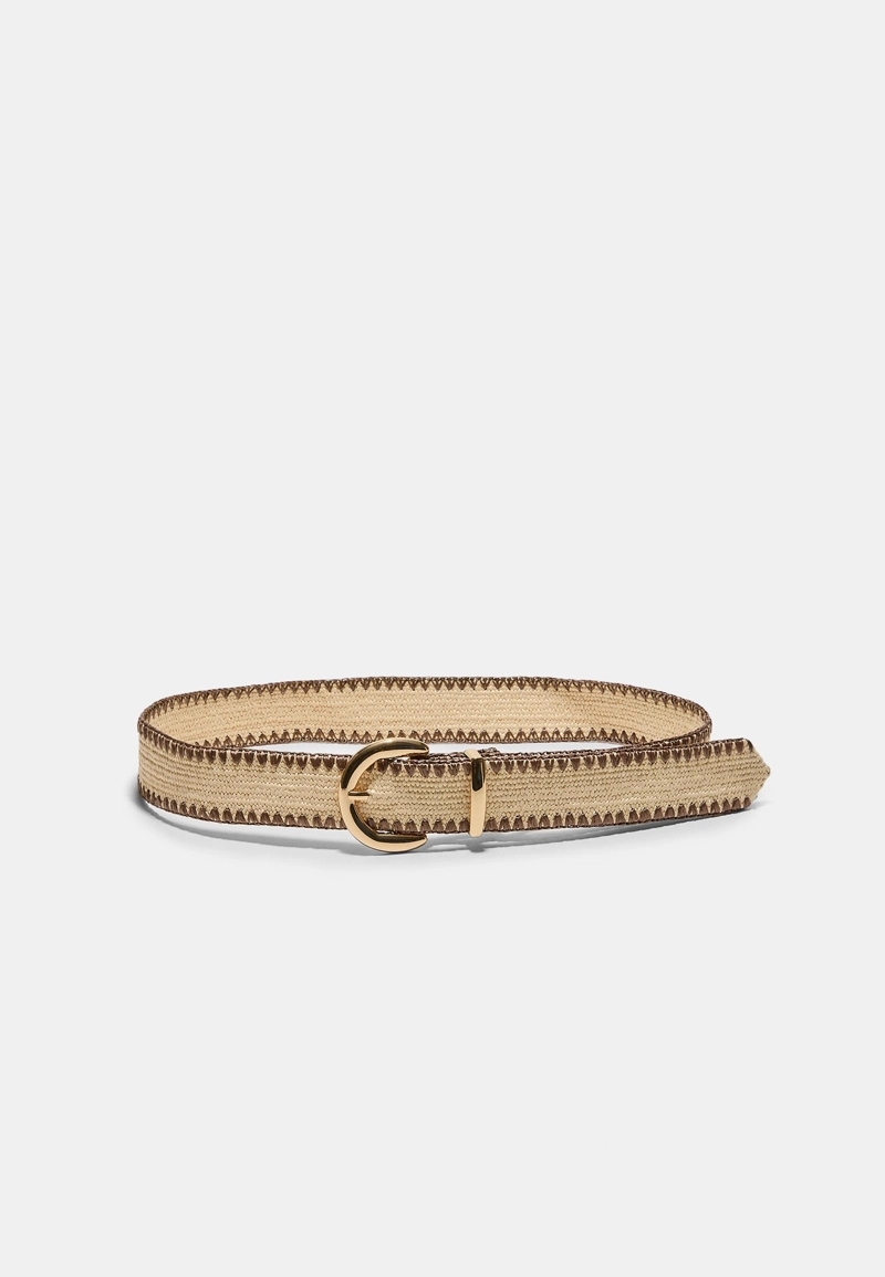 Ремень из рафии с отстрочкой