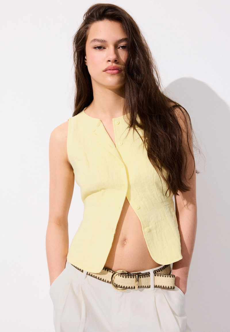 Ремень из рафии с отстрочкой