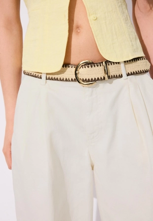 Ремень из рафии с отстрочкой- Заказать в России