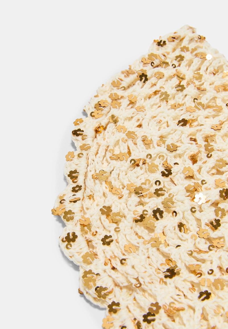 Шляпка-таблетка с пайетками