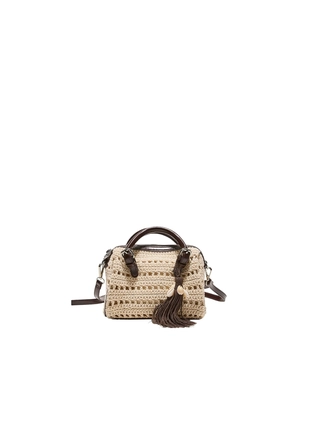 Круглая сумка-тоут крючком- Заказать в России