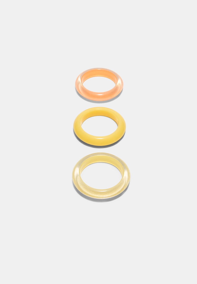 Набор из 3 браслетов из блестящего ацетата