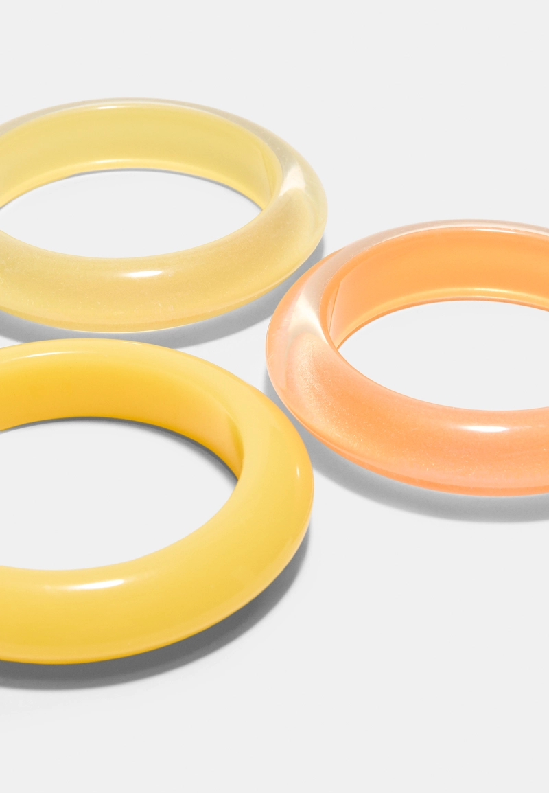 Набор из 3 браслетов из блестящего ацетата