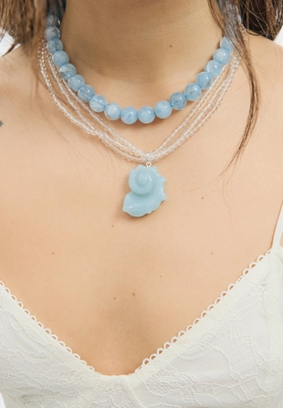 Набор из 2 ожерелий с бусинами и ракушками- Заказать в России