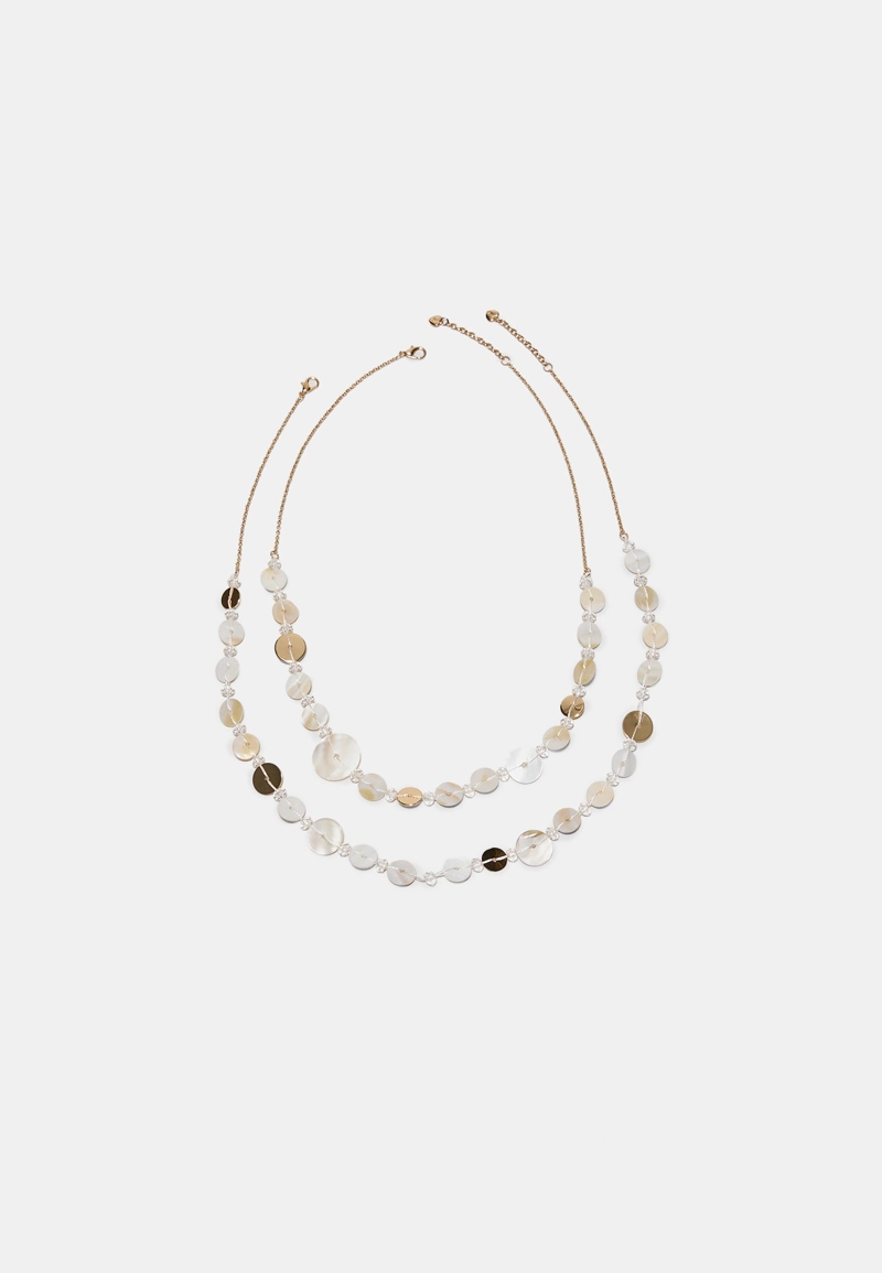 Длинное колье с пуговицами