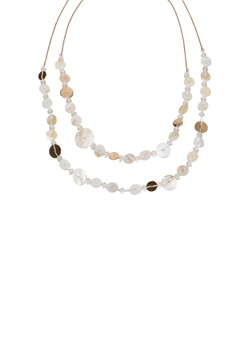 Длинное колье с пуговицами