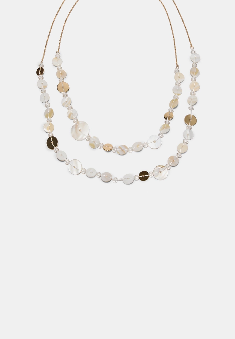 Длинное колье с пуговицами