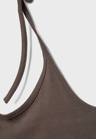 Вязаный топ с горловиной халтер- Заказать в России