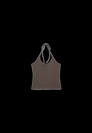 Вязаный топ с горловиной халтер- Заказать в России