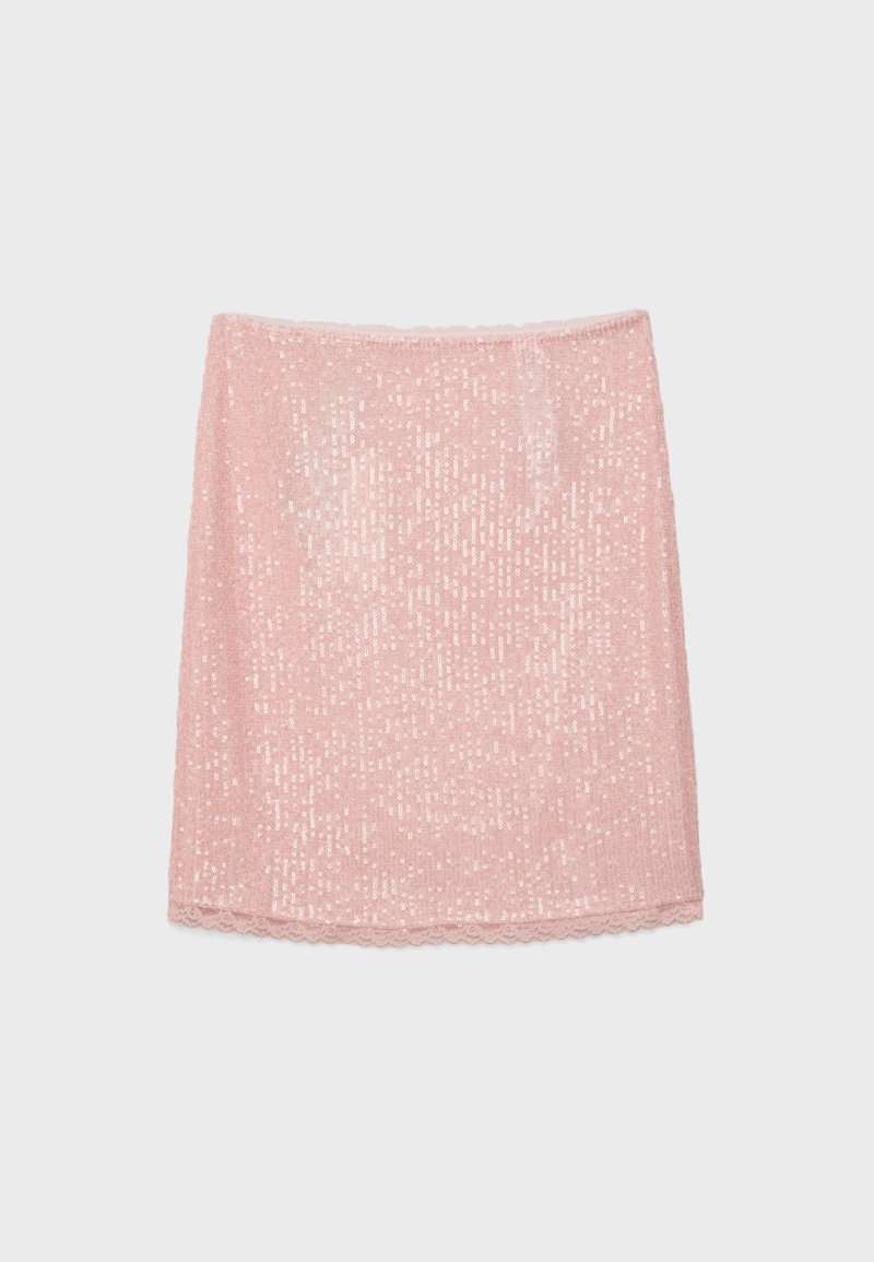 Юбка миди с пайетками