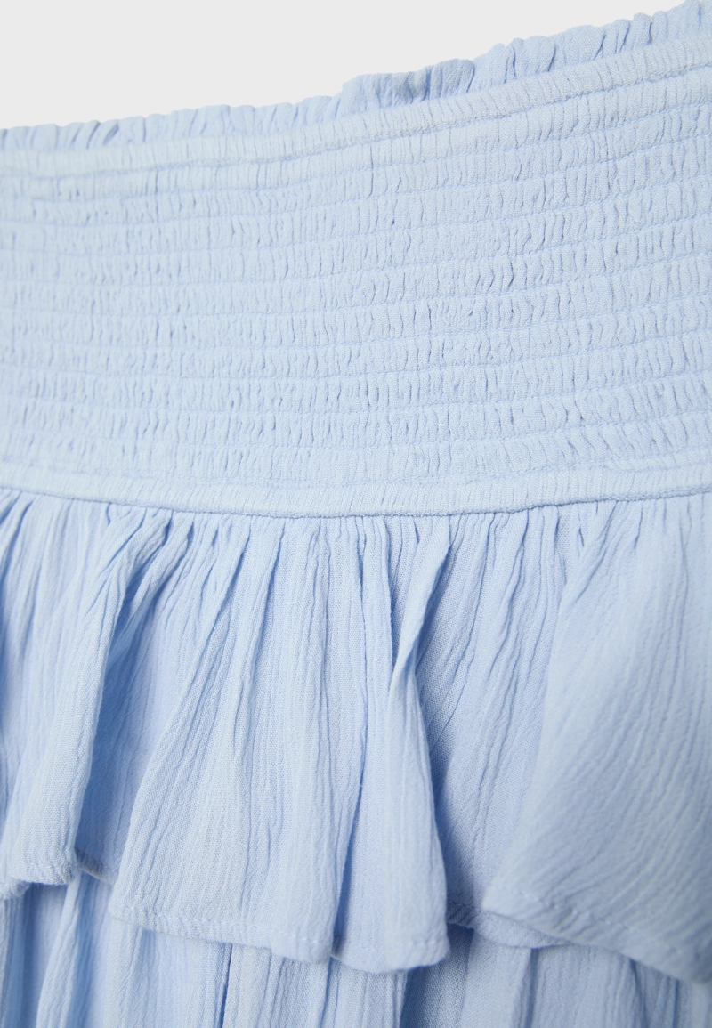 Мини-юбка-шорты с воланами